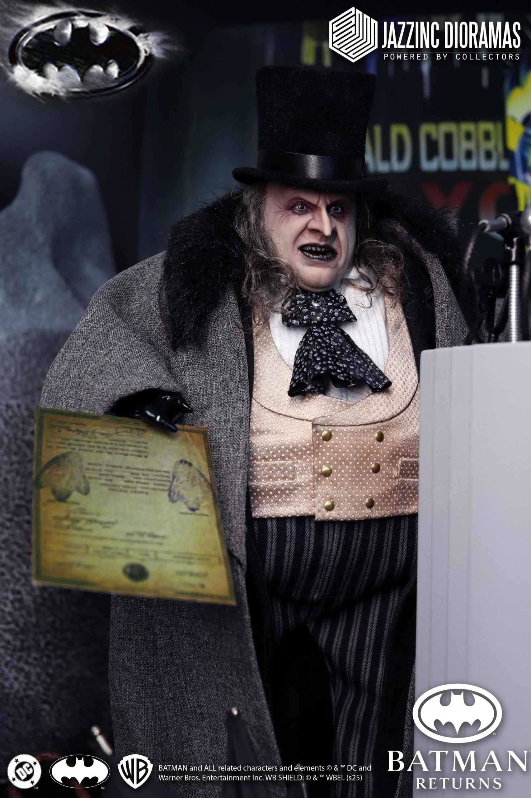 DC Comics Jazzinc Dioramas Studio The Mayor Penguin Batman Returns Licensed Action Figure