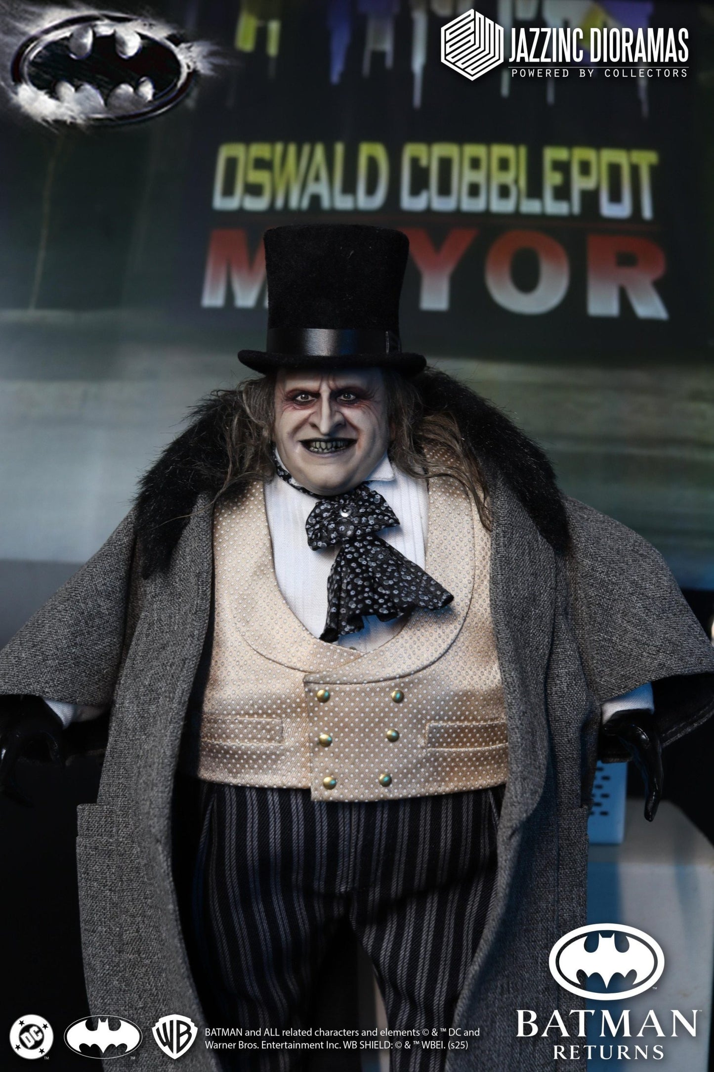 DC Comics Jazzinc Dioramas Studio The Mayor Penguin Batman Returns Licensed Action Figure