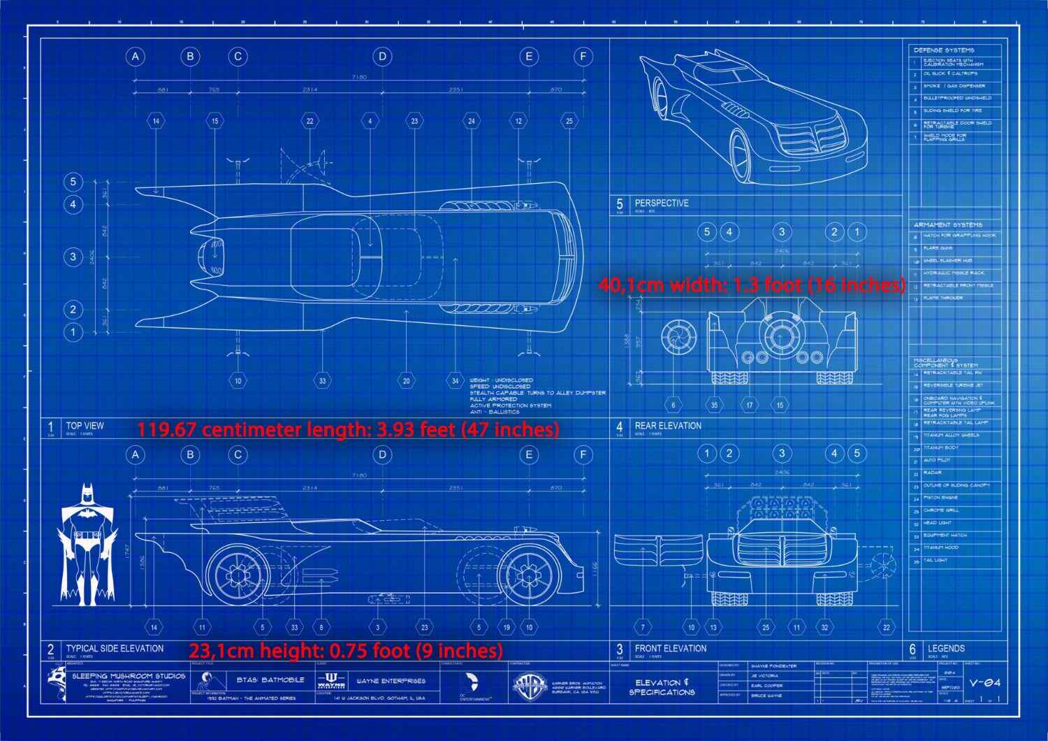 DC Comics Jazzinc Dioramas The Animated Series (BTAS) Batmobile Licensed Action Figure Accessories