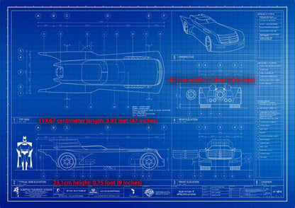 DC Comics Jazzinc Dioramas The Animated Series (BTAS) Batmobile Licensed Action Figure Accessories