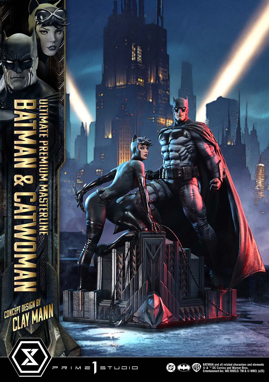 DC Comics Prime 1 Studio Catwoman & Batman UPMDC-13S 1/4 Licensed Resin Statue