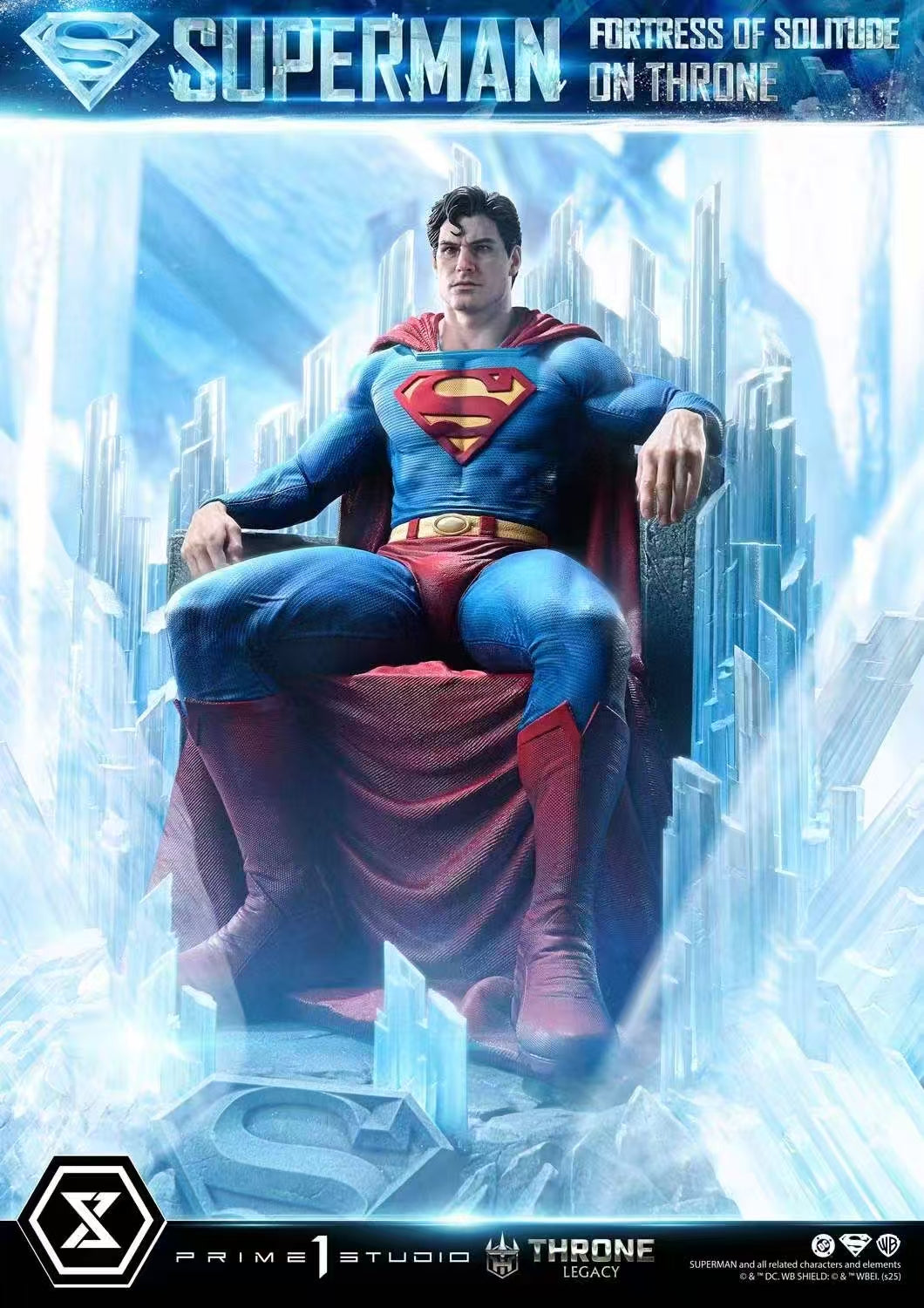 DC Comics Prime 1 Studio Superman Fortress of Solitude on Throne TLCDC-08 TLCDC-08UT TLCDC-08UTS Licensed Resin Statue