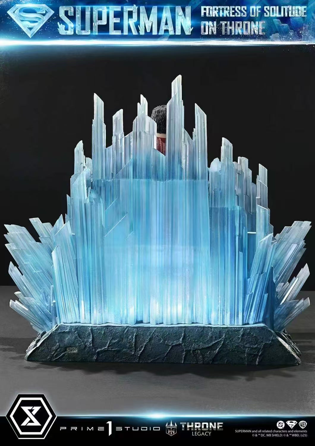 DC Comics Prime 1 Studio Superman Fortress of Solitude on Throne TLCDC-08 TLCDC-08UT TLCDC-08UTS Licensed Resin Statue