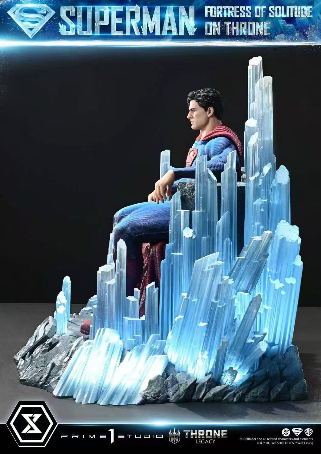 DC Comics Prime 1 Studio Superman Fortress of Solitude on Throne TLCDC-08 TLCDC-08UT TLCDC-08UTS Licensed Resin Statue