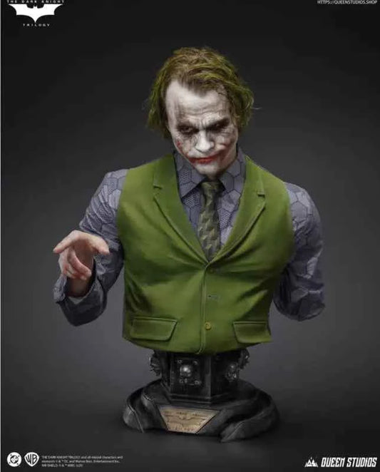 DC Comics Queen Studios The Dark Knight: The Joker Life-Size Bust Licensed Resin Statue