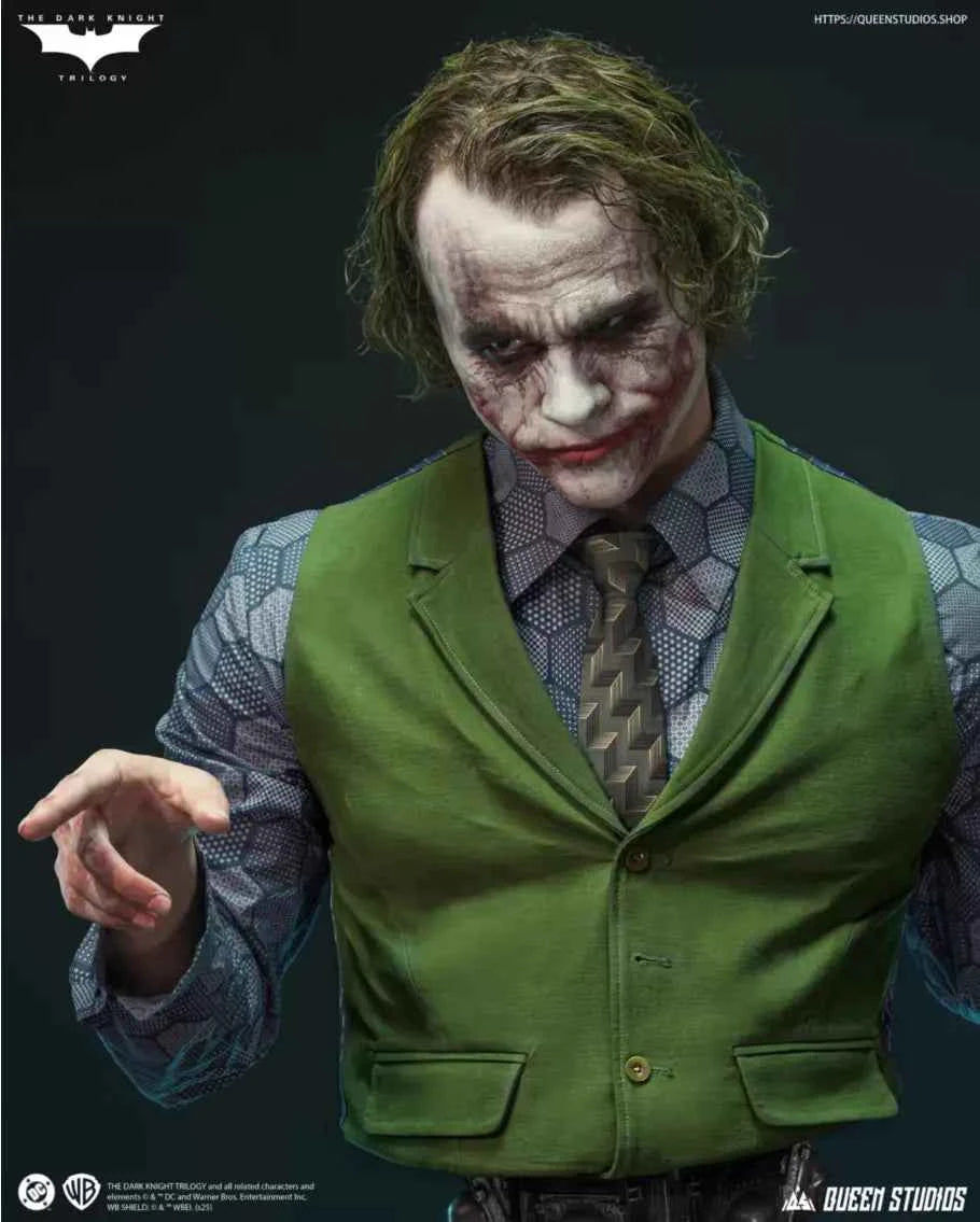 DC Comics Queen Studios The Dark Knight: The Joker Life-Size Bust Licensed Resin Statue