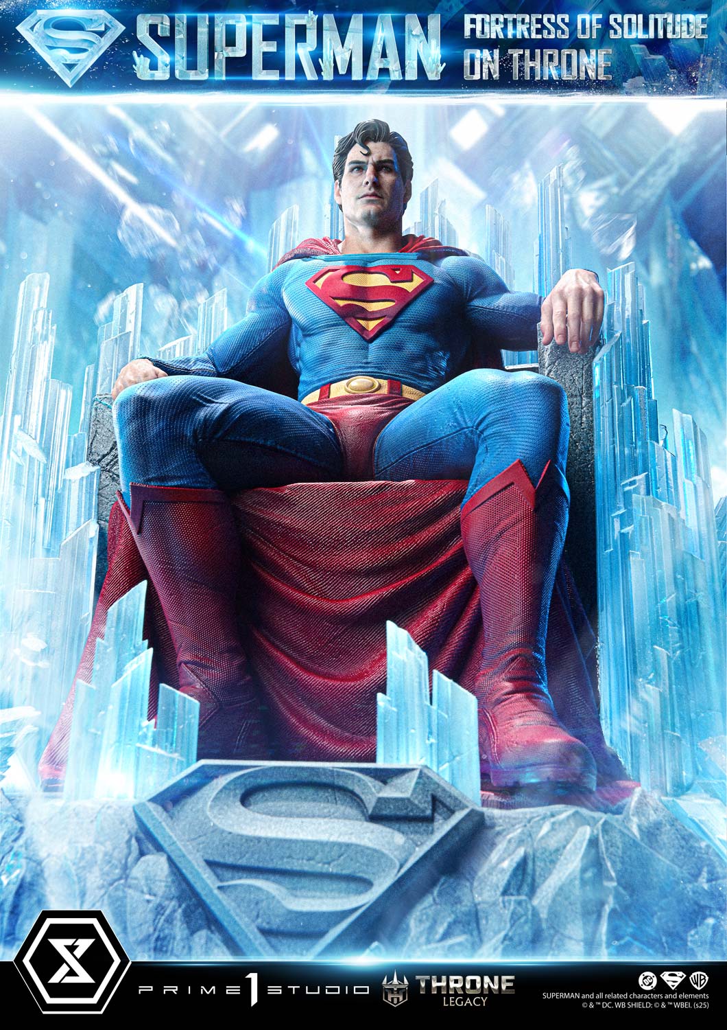 DC Comics Prime 1 Studio Superman Fortress of Solitude on Throne TLCDC-08 TLCDC-08UT TLCDC-08UTS Licensed Resin Statue