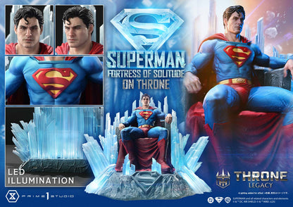 DC Comics Prime 1 Studio Superman Fortress of Solitude on Throne TLCDC-08 TLCDC-08UT TLCDC-08UTS Licensed Resin Statue