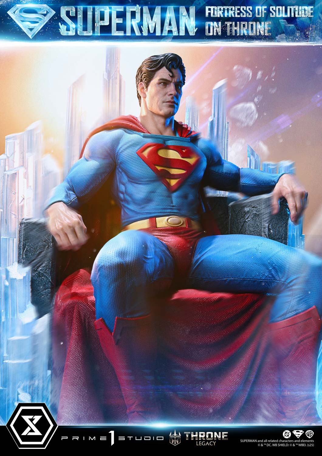 DC Comics Prime 1 Studio Superman Fortress of Solitude on Throne TLCDC-08 TLCDC-08UT TLCDC-08UTS Licensed Resin Statue