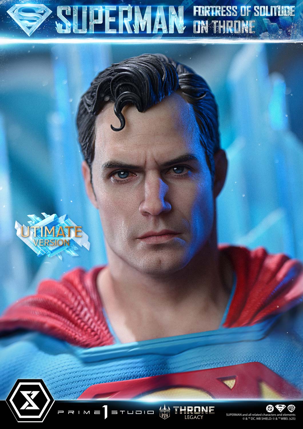 DC Comics Prime 1 Studio Superman Fortress of Solitude on Throne TLCDC-08 TLCDC-08UT TLCDC-08UTS Licensed Resin Statue
