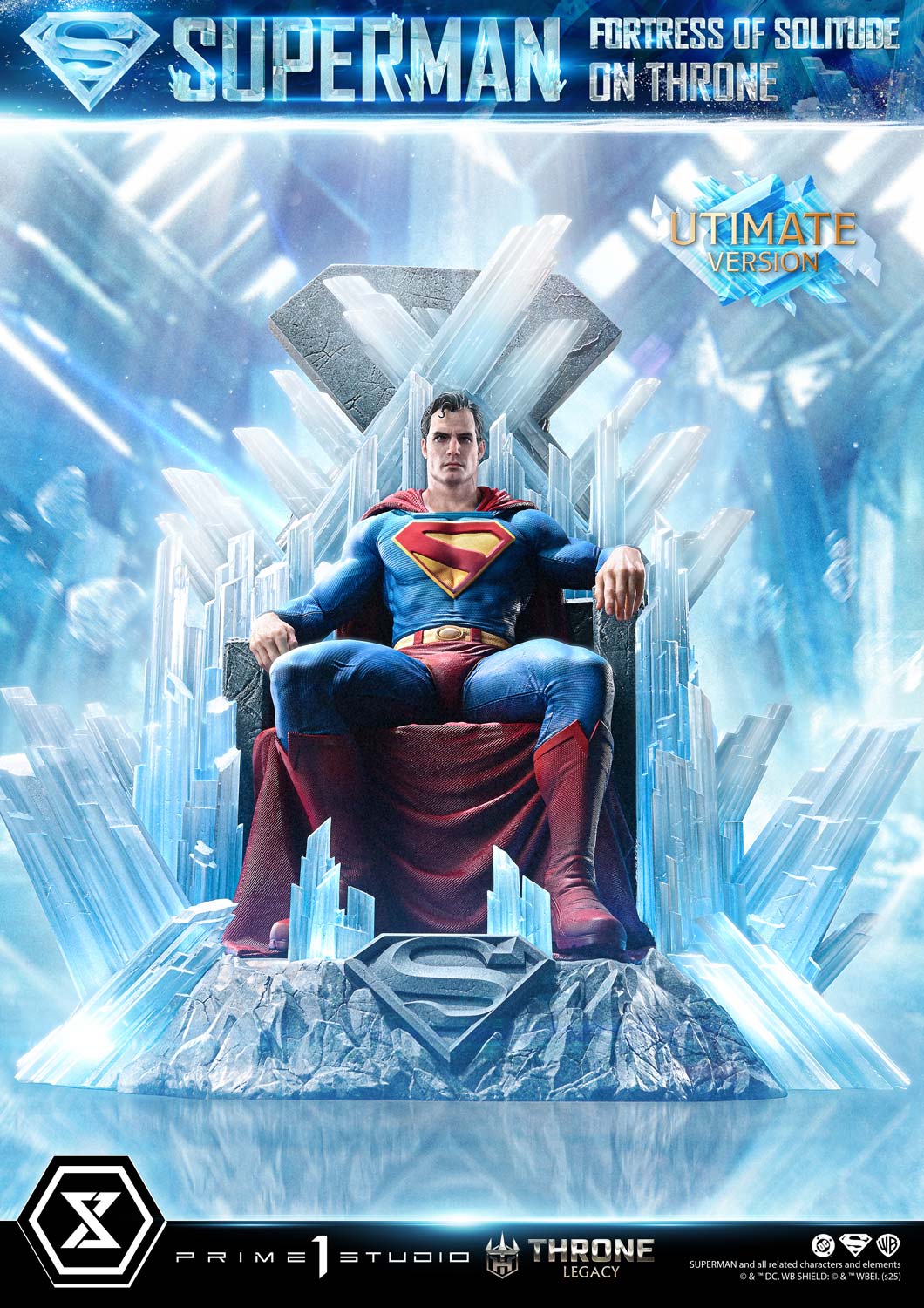 DC Comics Prime 1 Studio Superman Fortress of Solitude on Throne TLCDC-08 TLCDC-08UT TLCDC-08UTS Licensed Resin Statue