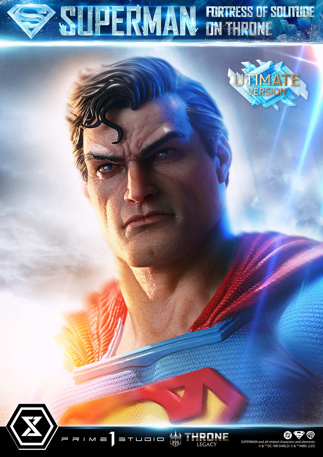 DC Comics Prime 1 Studio Superman Fortress of Solitude on Throne TLCDC-08 TLCDC-08UT TLCDC-08UTS Licensed Resin Statue