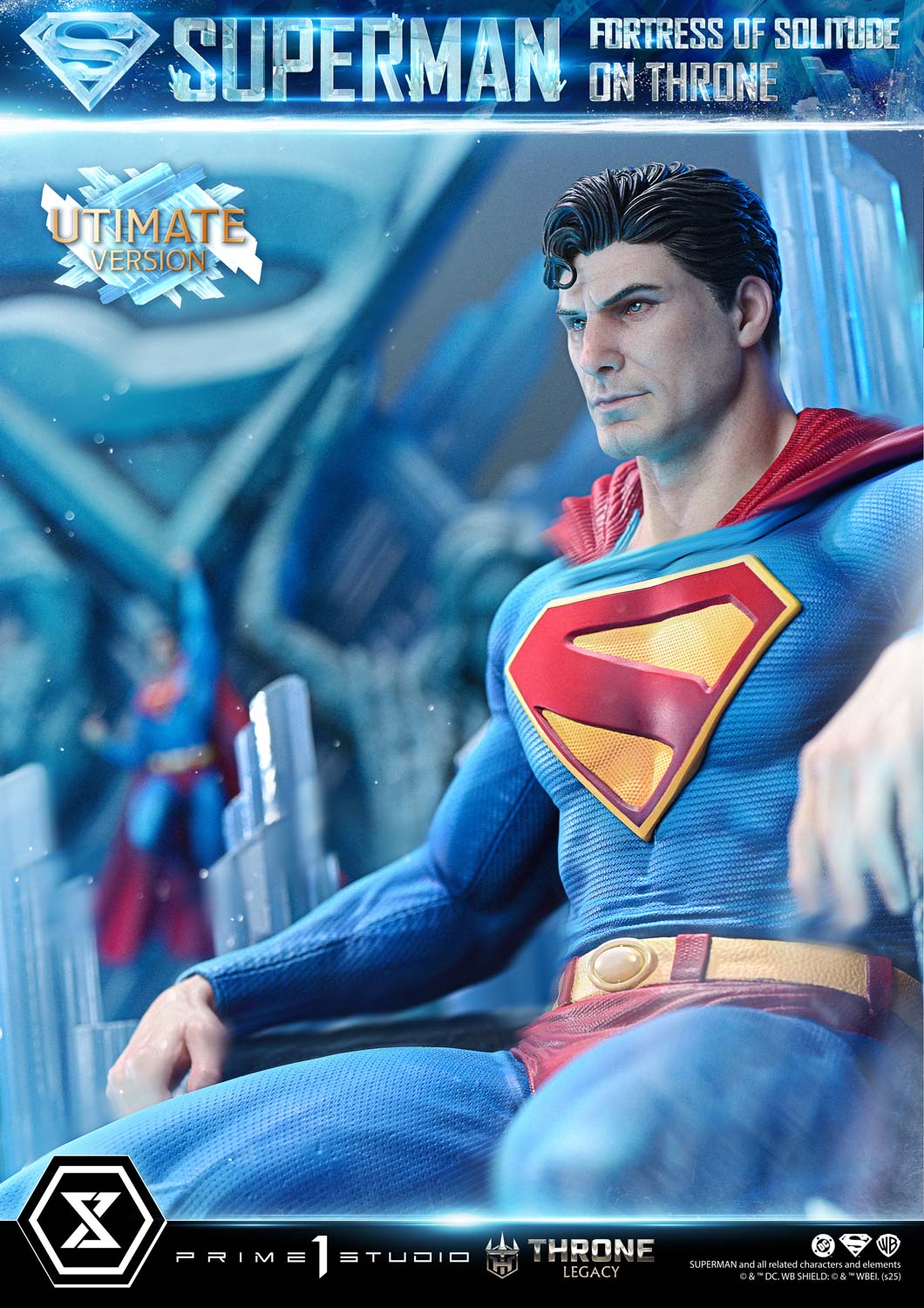 DC Comics Prime 1 Studio Superman Fortress of Solitude on Throne TLCDC-08 TLCDC-08UT TLCDC-08UTS Licensed Resin Statue