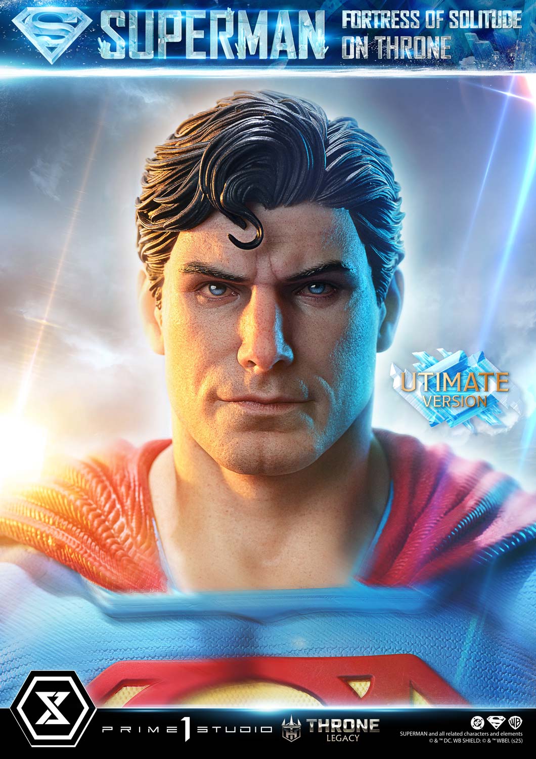 DC Comics Prime 1 Studio Superman Fortress of Solitude on Throne TLCDC-08 TLCDC-08UT TLCDC-08UTS Licensed Resin Statue