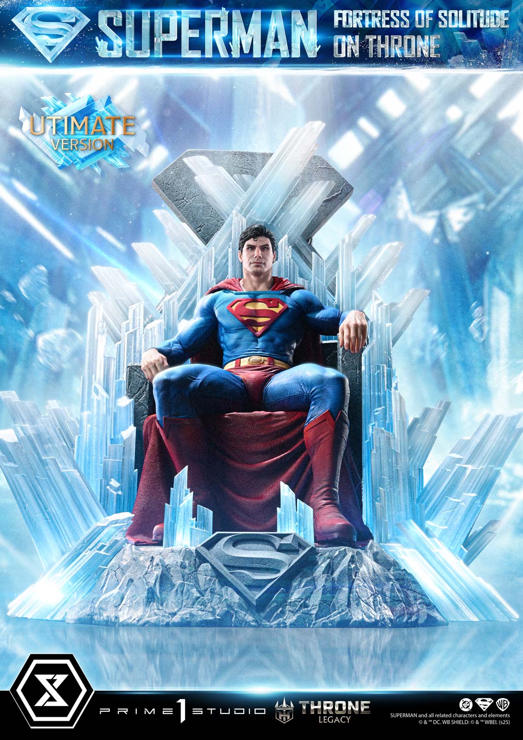 DC Comics Prime 1 Studio Superman Fortress of Solitude on Throne TLCDC-08 TLCDC-08UT TLCDC-08UTS Licensed Resin Statue