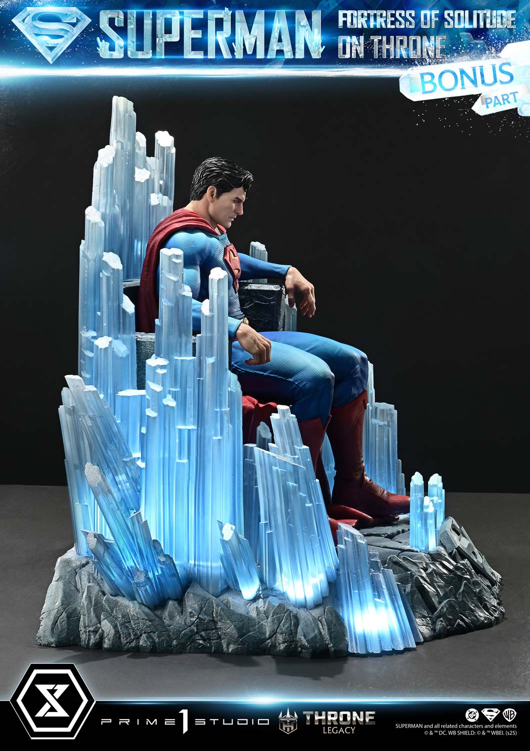 DC Comics Prime 1 Studio Superman Fortress of Solitude on Throne TLCDC-08 TLCDC-08UT TLCDC-08UTS Licensed Resin Statue