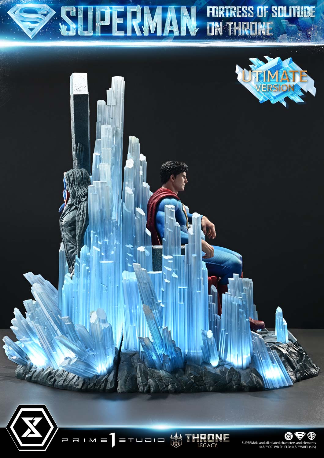 DC Comics Prime 1 Studio Superman Fortress of Solitude on Throne TLCDC-08 TLCDC-08UT TLCDC-08UTS Licensed Resin Statue