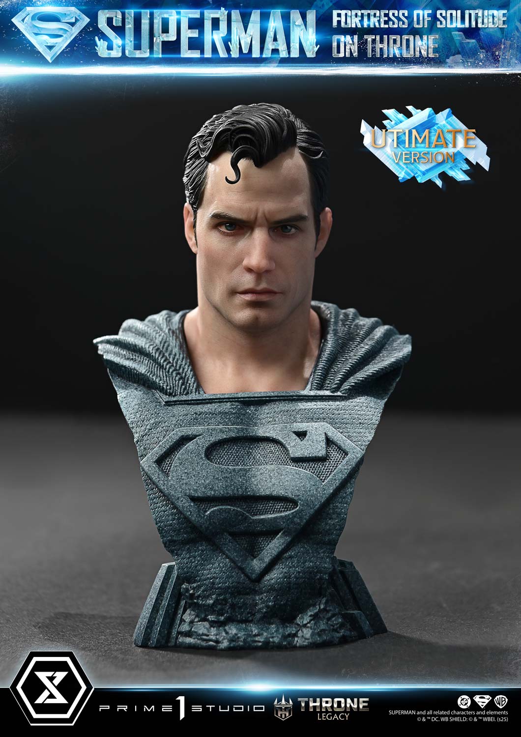 DC Comics Prime 1 Studio Superman Fortress of Solitude on Throne TLCDC-08 TLCDC-08UT TLCDC-08UTS Licensed Resin Statue