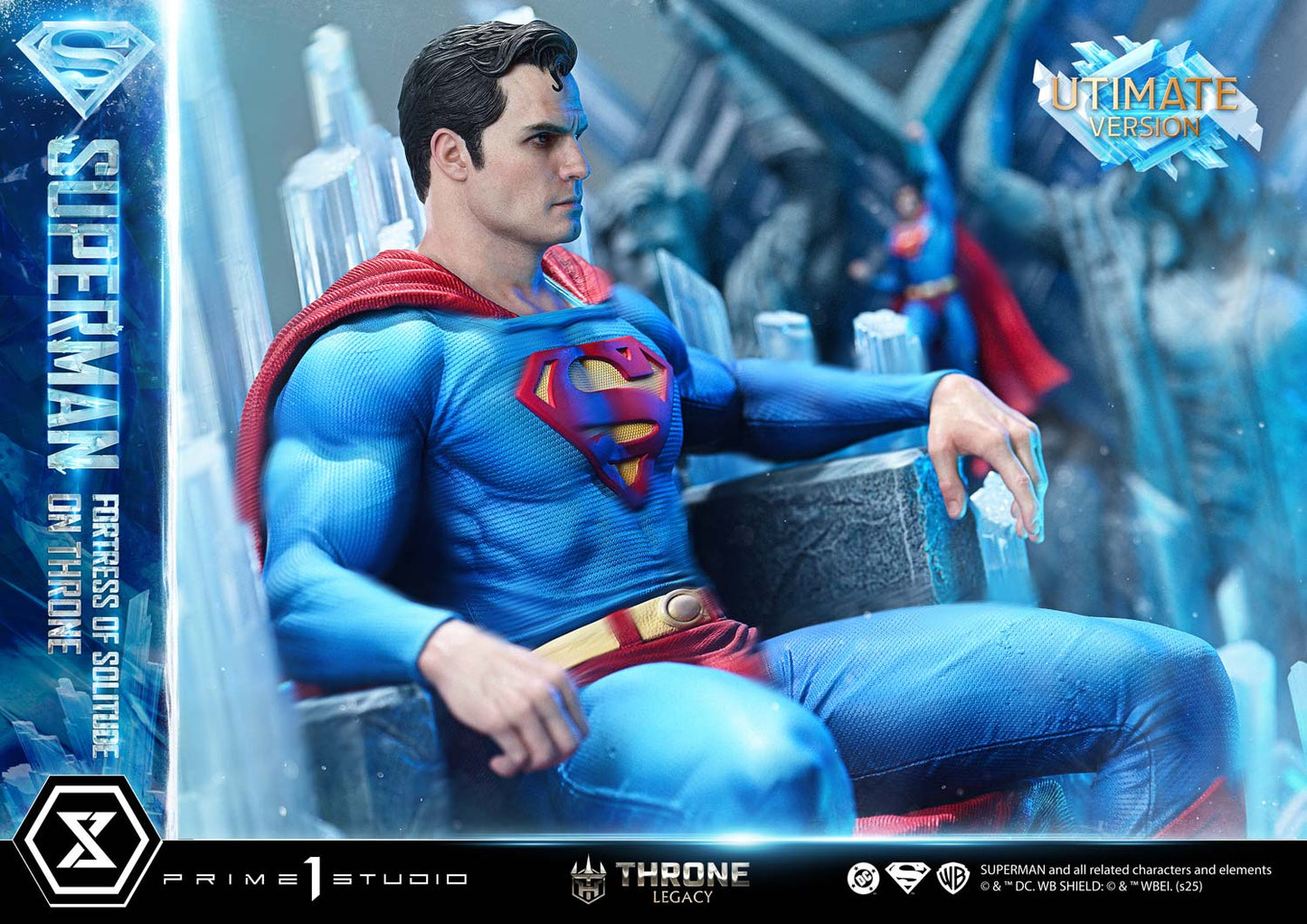 DC Comics Prime 1 Studio Superman Fortress of Solitude on Throne TLCDC-08 TLCDC-08UT TLCDC-08UTS Licensed Resin Statue