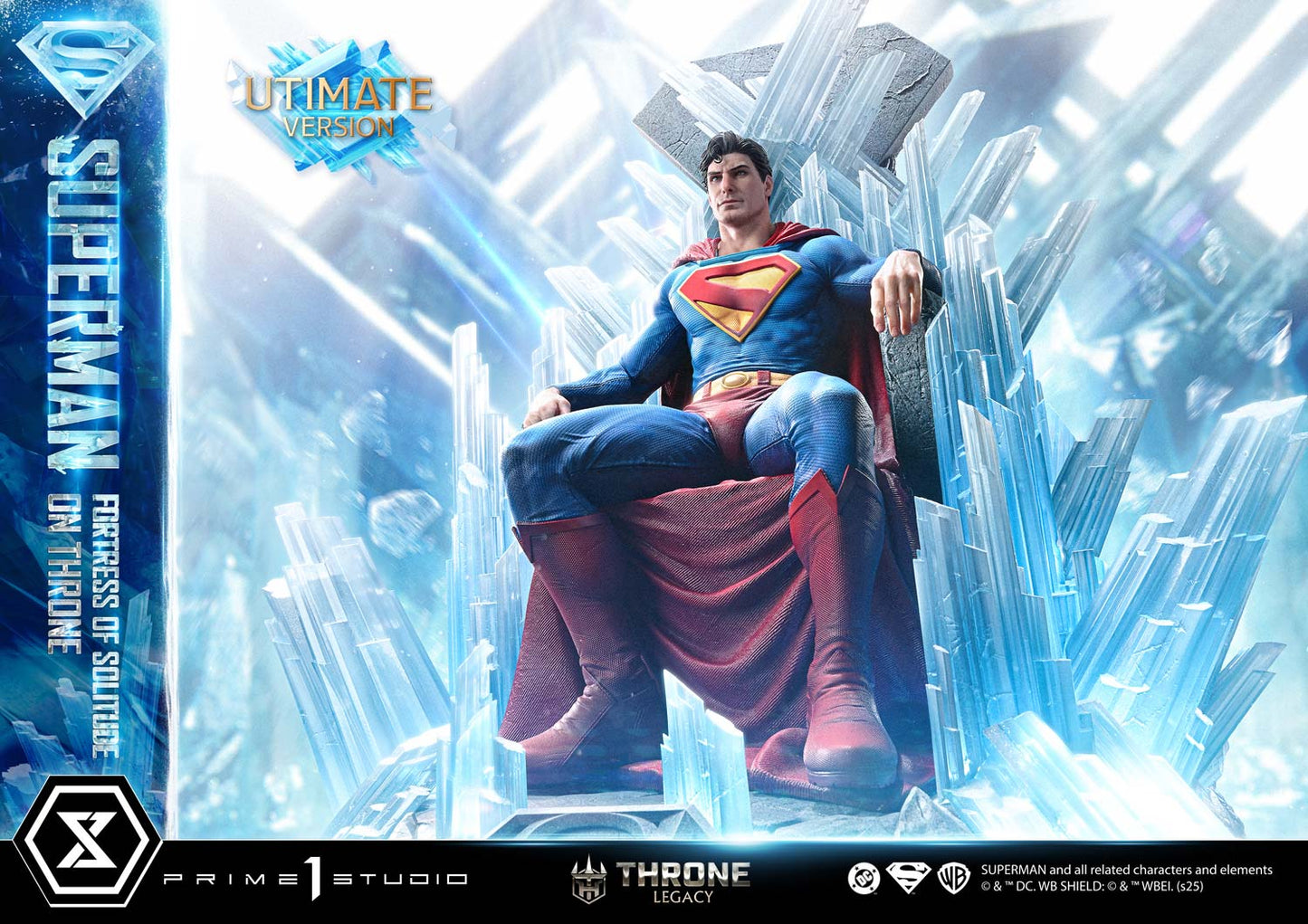 DC Comics Prime 1 Studio Superman Fortress of Solitude on Throne TLCDC-08 TLCDC-08UT TLCDC-08UTS Licensed Resin Statue