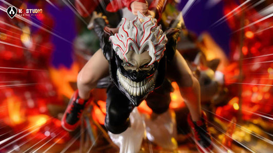 Dandadan K9 Studio Okarun & Momo Ayase Turbo Granny Chasing Resin Statue