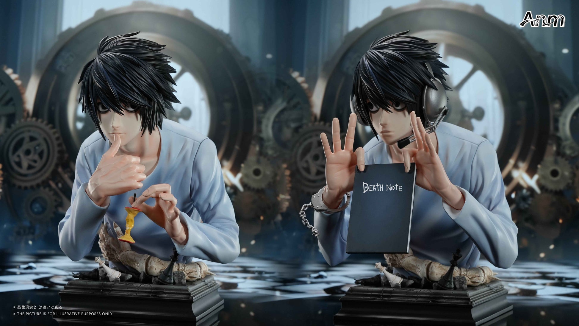 Death Note Anm Studio L Lawliet 1/3 Bust  Resin Statue