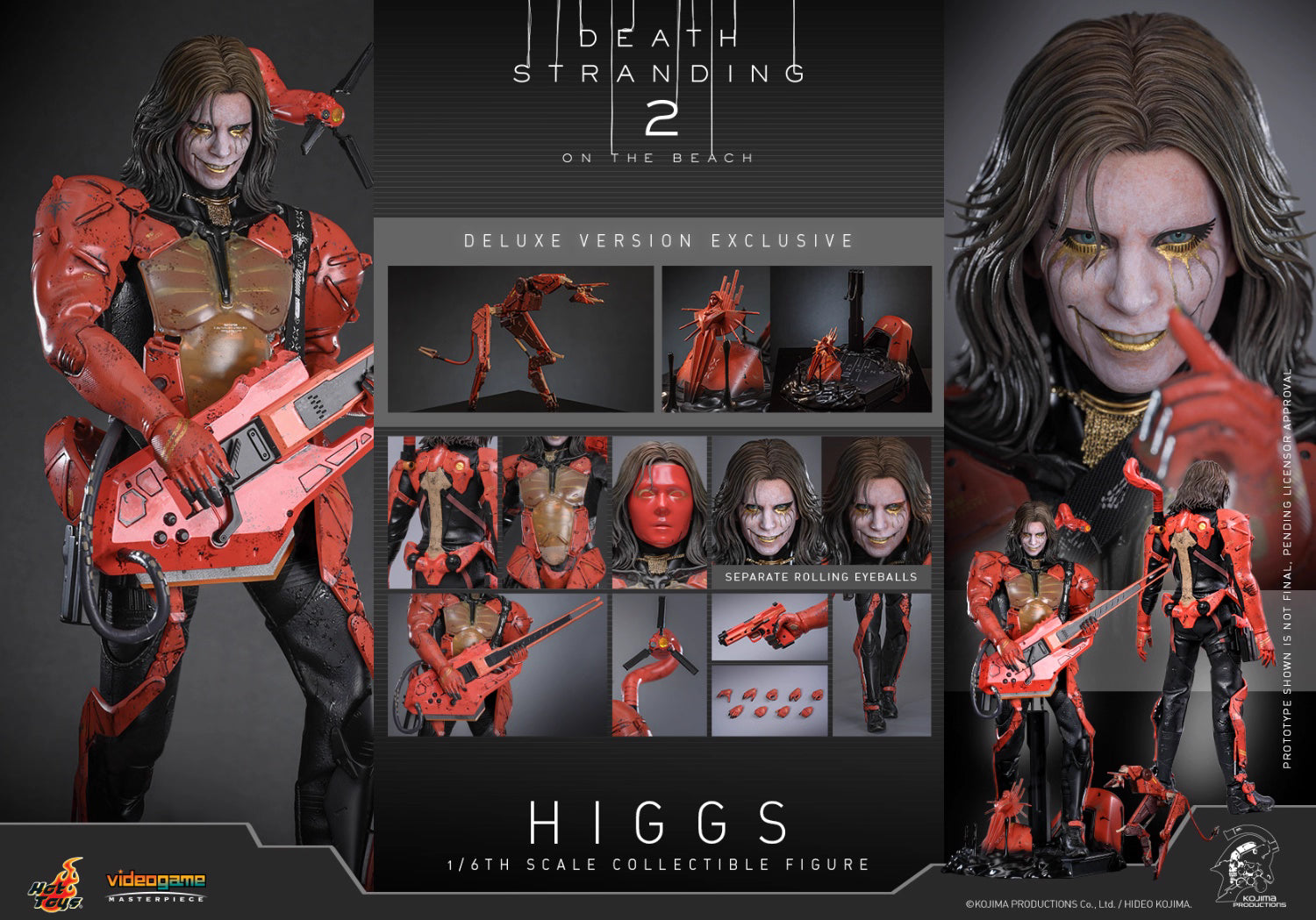 Death Stranding Hot Toys Higgs Monaghan VGM79 VGM80 1/6 Licensed Action Figure