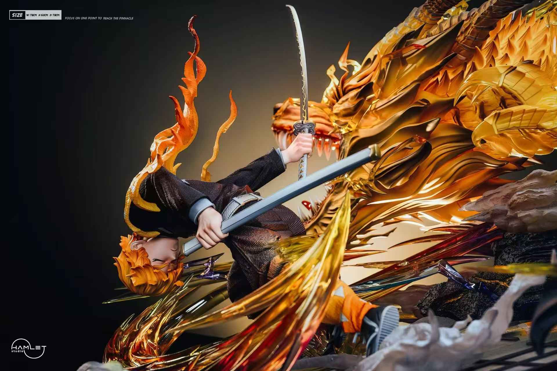 Demon Slayer Hamlet Studio Zenitsu Agatsuma God of Fire Thunder Resin Statue (PayPal Fees and Shipping Costs Included)
