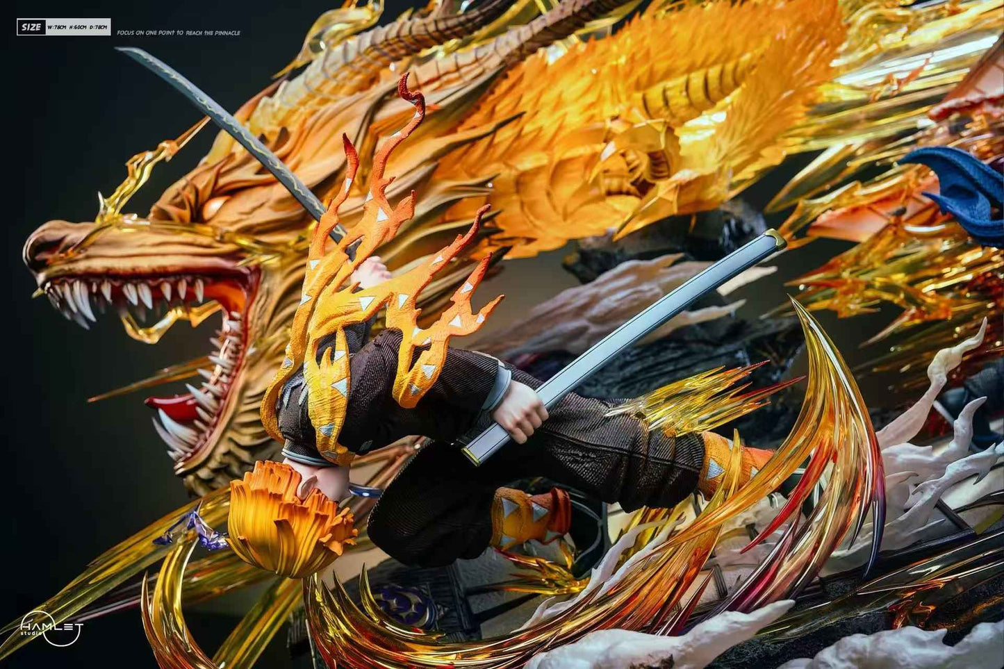 Demon Slayer Hamlet Studio Zenitsu Agatsuma God of Fire Thunder Resin Statue (PayPal Fees and Shipping Costs Included)