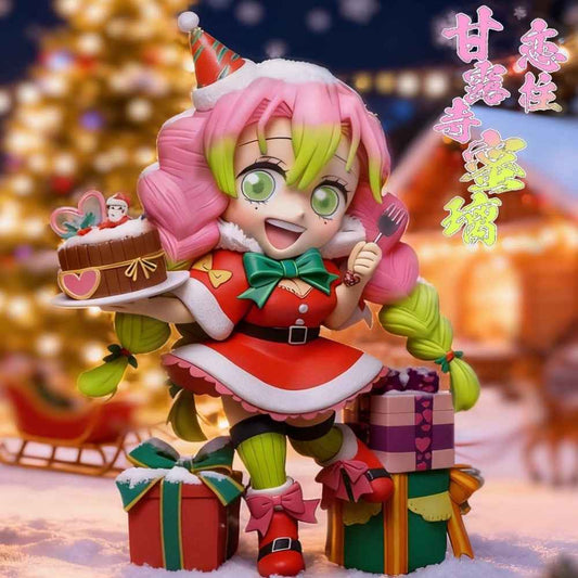 Demon Slayer: Kimetsu No Yaiba PomPon Studio Christmas Iguro Obanai & Kanroji Mitsuri Resin Statue