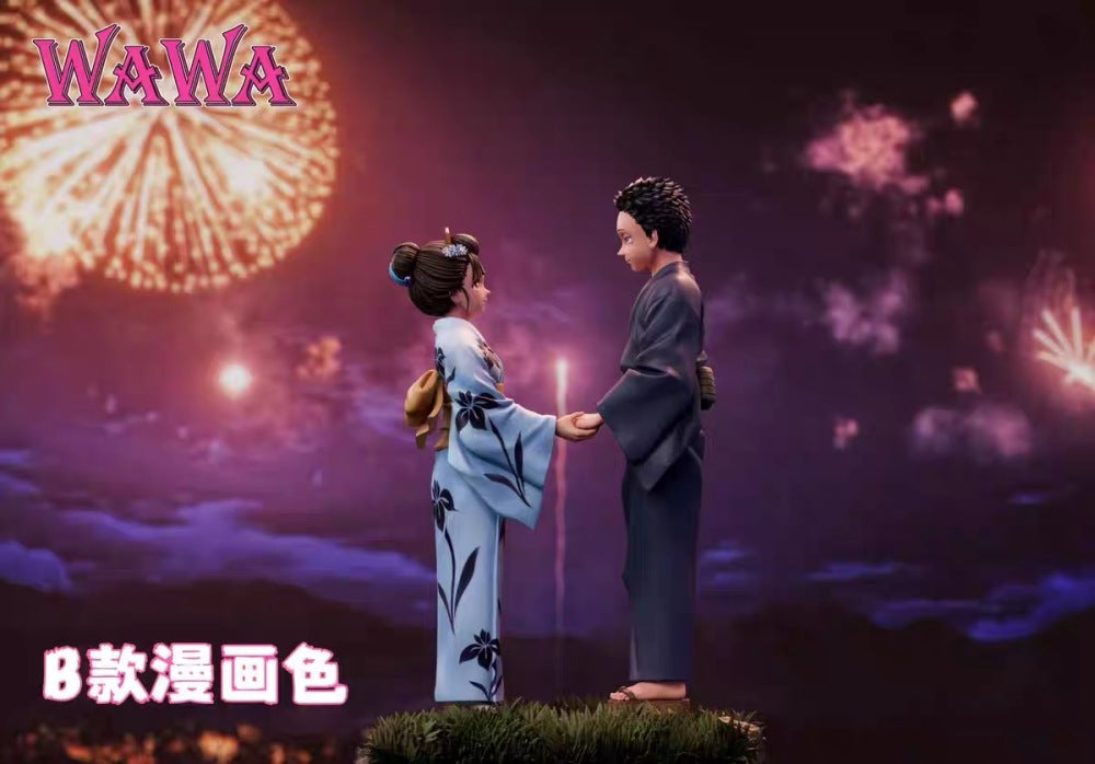 Demon Slayer Kimetsu No Yaiba Wawa Studio Komaji & Koyuki Resin Statue