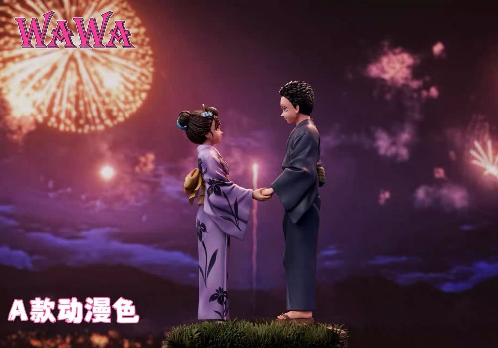 Demon Slayer Kimetsu No Yaiba Wawa Studio Komaji & Koyuki Resin Statue