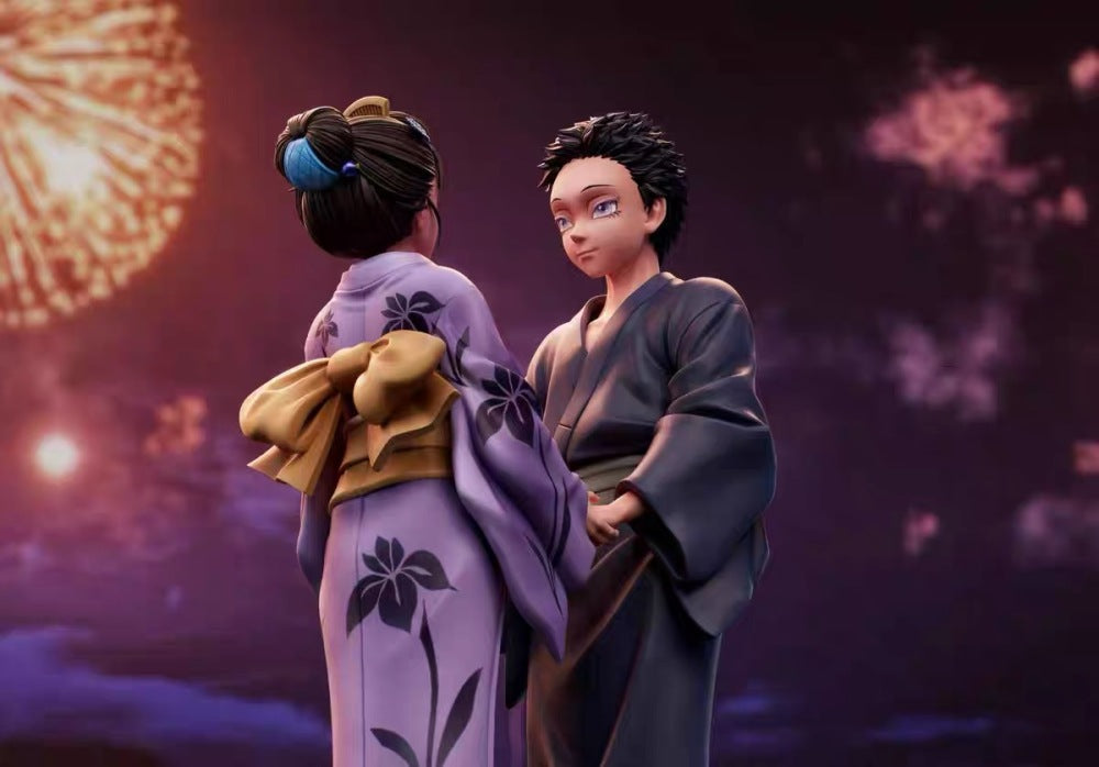 Demon Slayer Kimetsu No Yaiba Wawa Studio Komaji & Koyuki Resin Statue