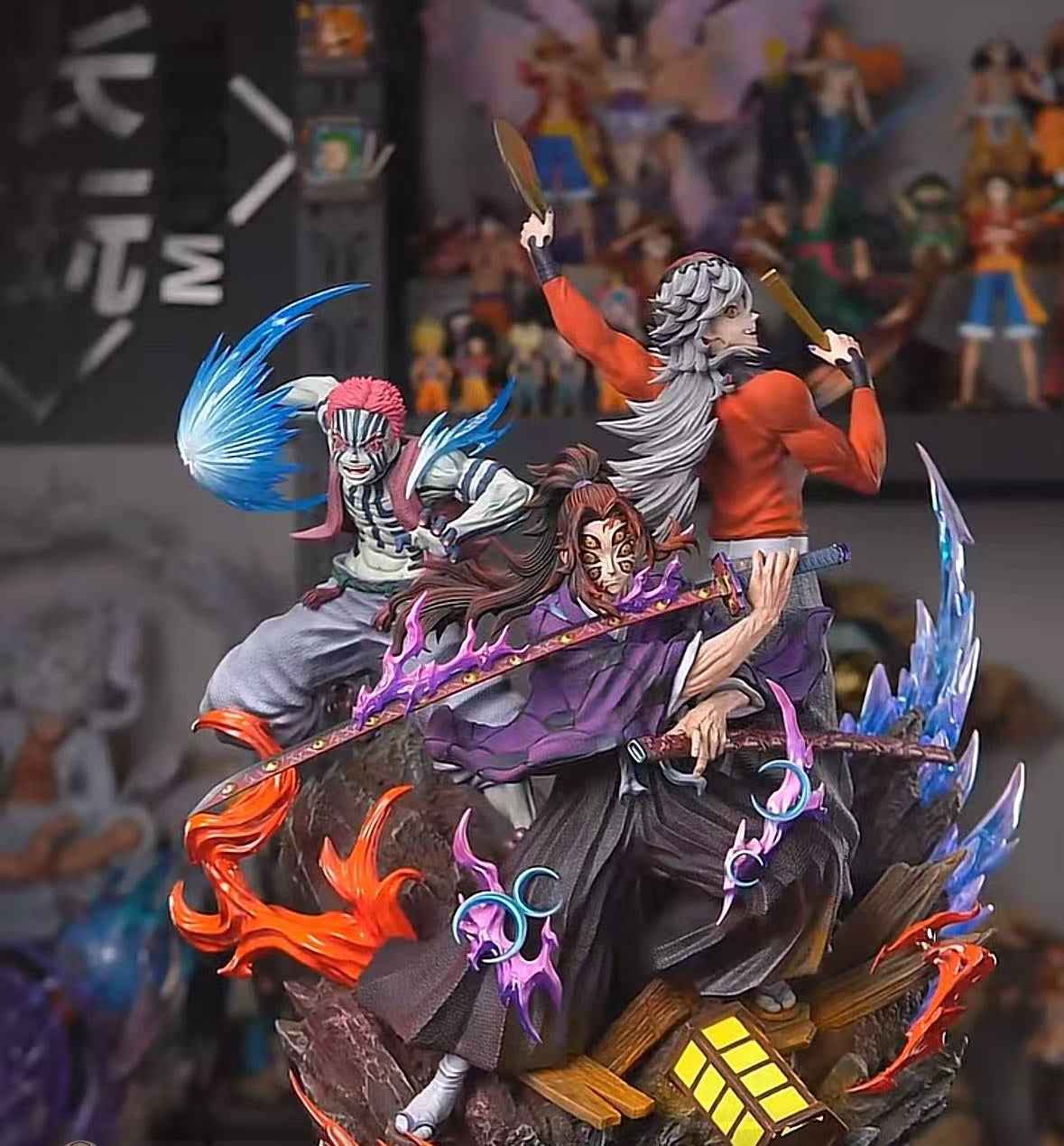 Demon Slayer: Kimetsu no Yaiba Food Chain Studio Kokushibo & Akaza & Douma Resin Statue