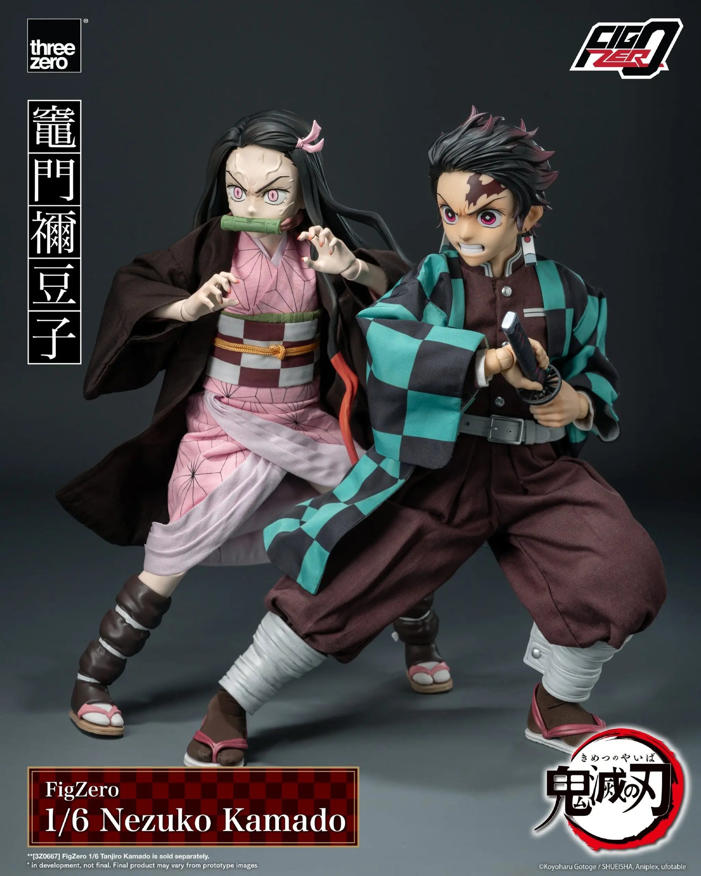 Demon Slayer Threezero Nezuko & Tanjiro Kamado 3Z06680W0 3Z06670W0 FigZero 1/6 Licensed Action Figure