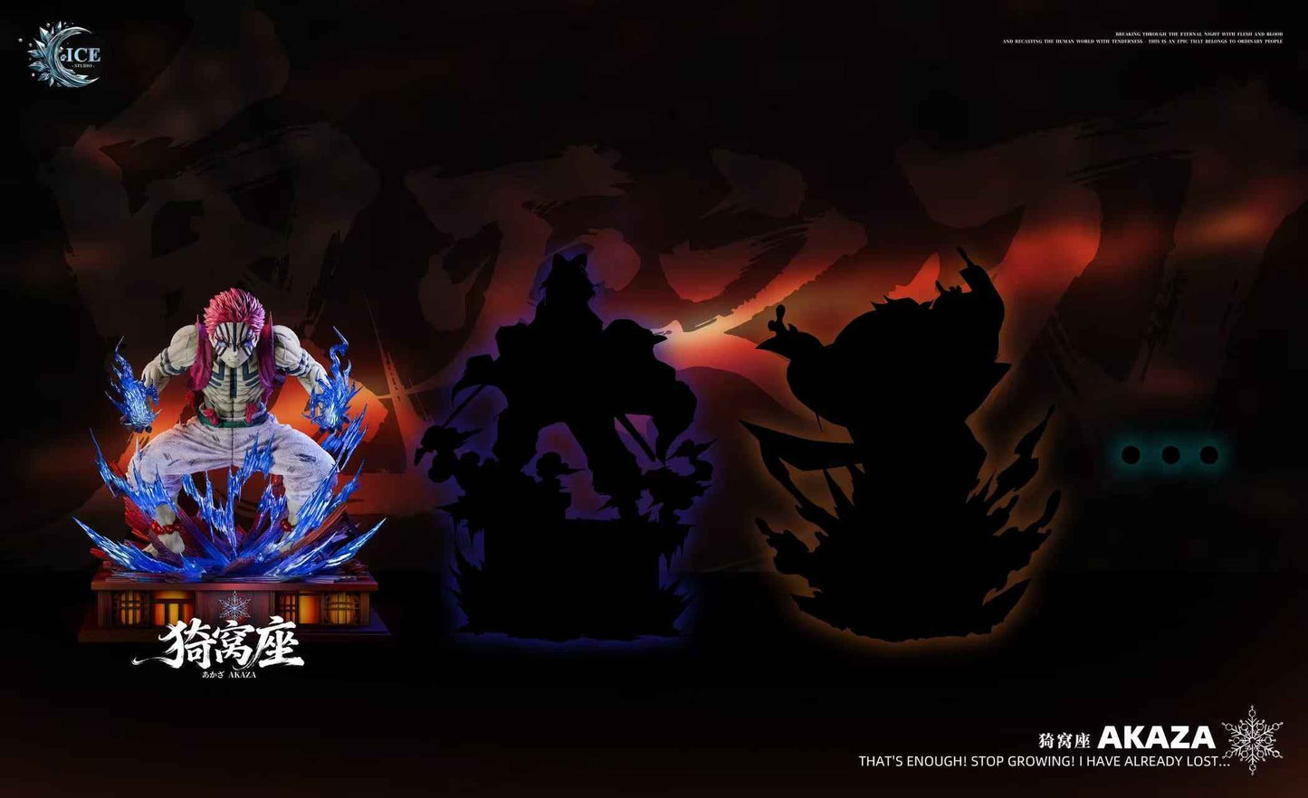 Demon Slayer Kimetsu No Yaiba Ice Studio Upper Rank Three Akaza 1/6 Resin Statue