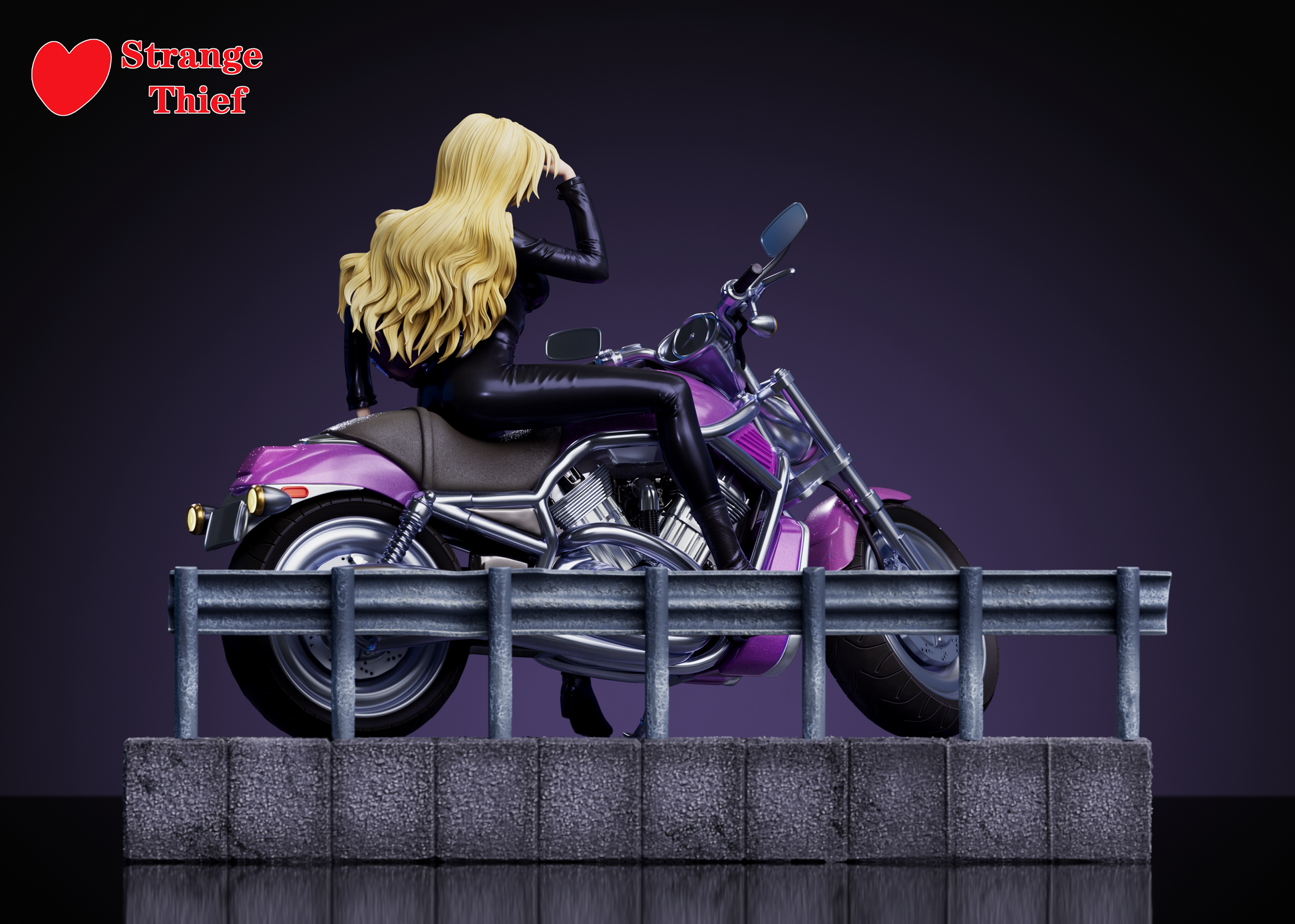 Detective Conan Strange Thief Studio Motorcycle Vermouth 1/6 Resin Statue
