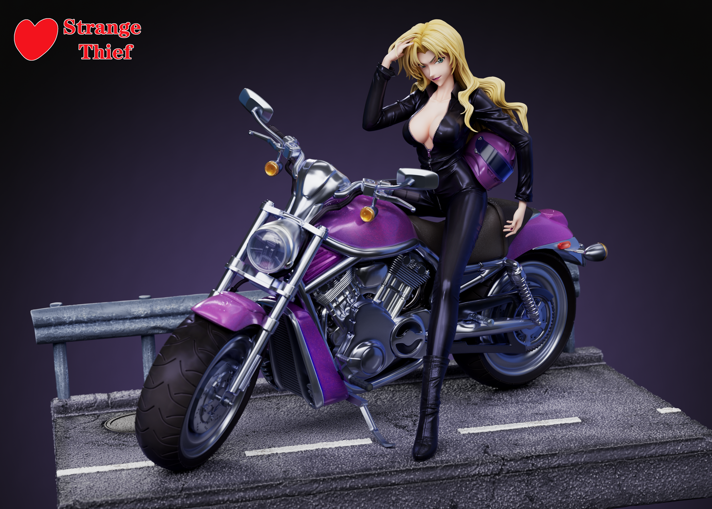 Detective Conan Strange Thief Studio Motorcycle Vermouth 1/6 Resin Statue