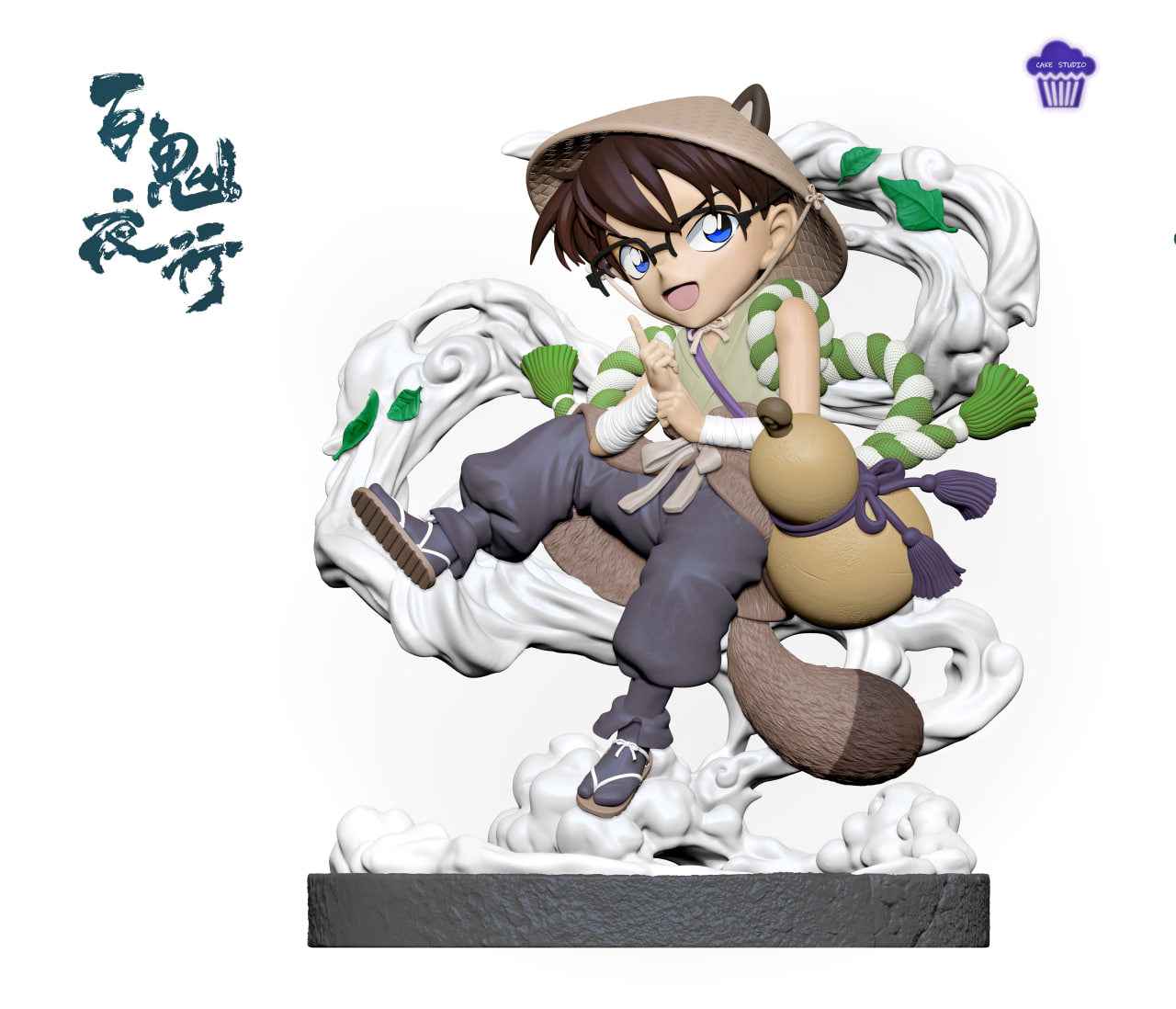 Detective Conan Cake Studio Hyakki Yagyō Conan Edogawa & Ai Haibara 1/4 Resin Statue