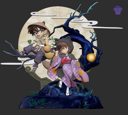 Detective Conan Cake Studio Hyakki Yagyō Conan Edogawa & Ai Haibara 1/4 Resin Statue