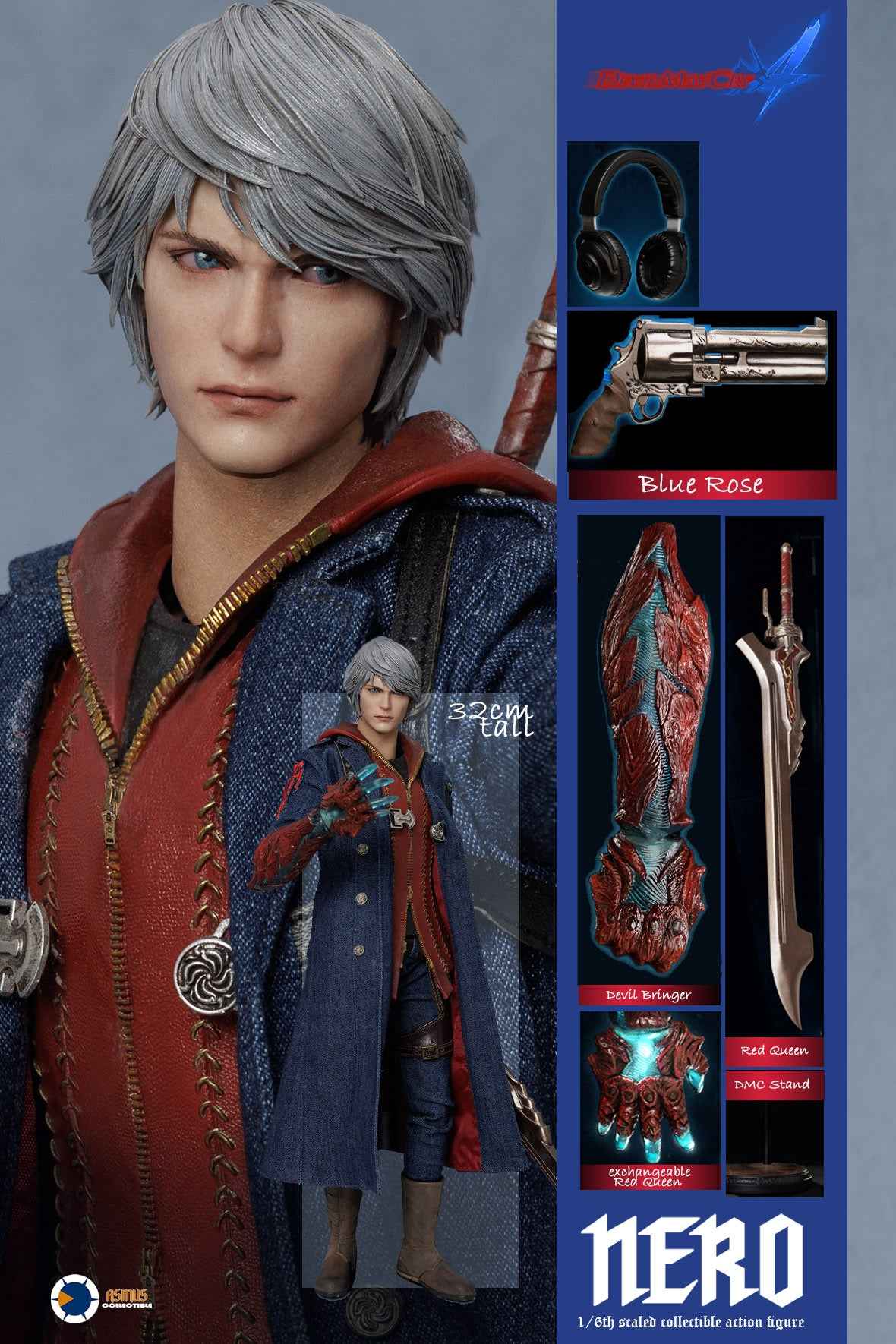 Devil May Cry Asmus Toys "Devil May Cry 4" Nero 1/6 DMC400 Licensed Action Figure