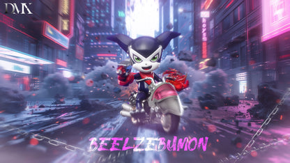 Digimon DMX Studio Motorcycle Beelzebumon & Impmon Resin Statue - Santoryu Resins Collectors