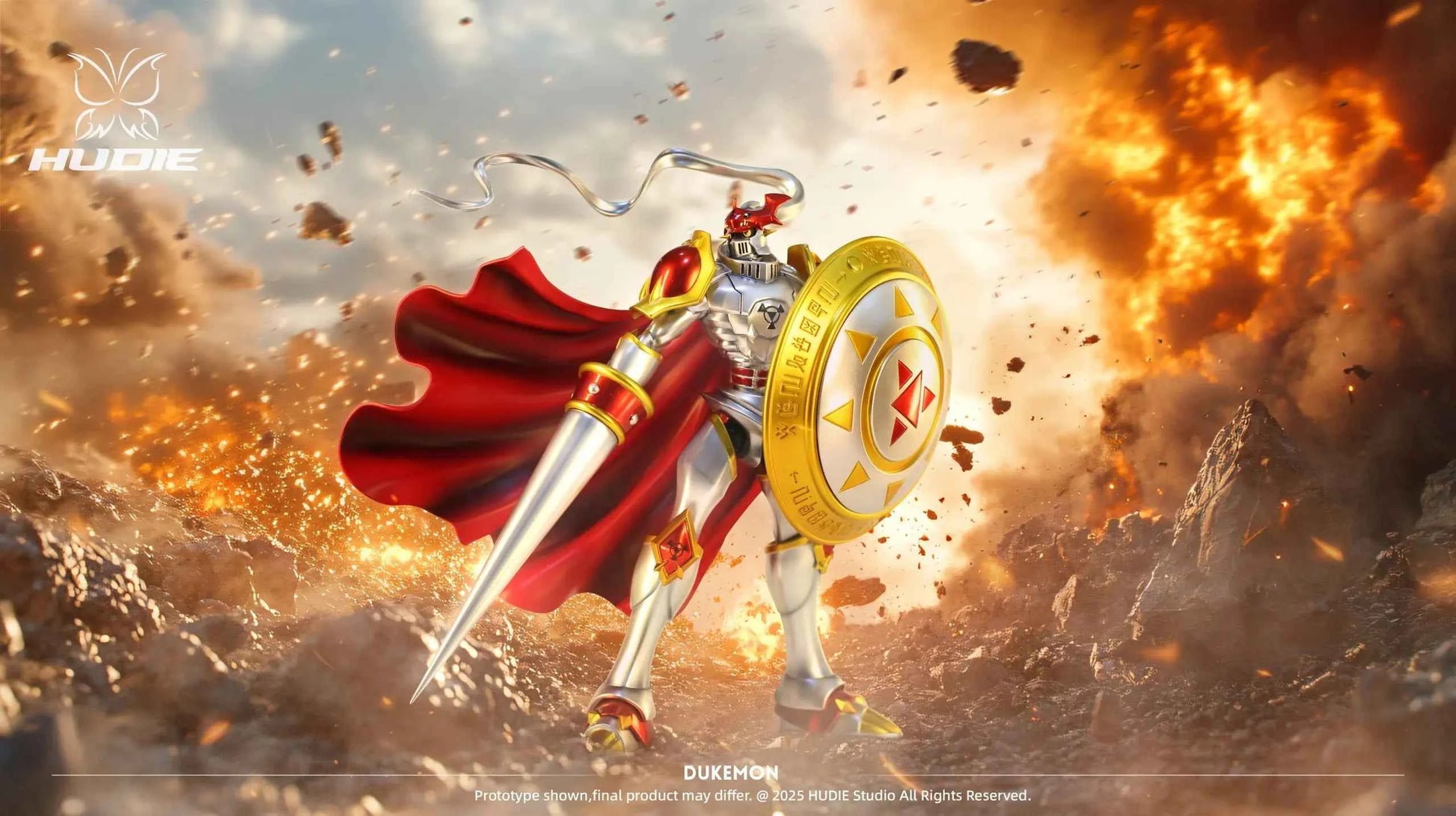 Digimon Hudie Studio Tamers Gallantmon Resin Statue