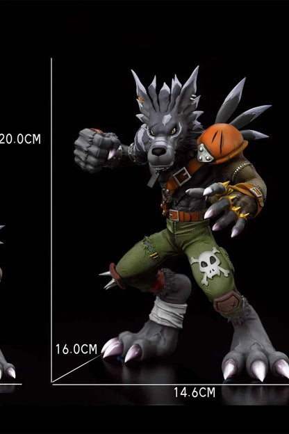 Digimon Mine Studio WereGarurumon Resin Statue