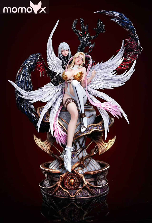 Digimon Momox Studio Lady Devimon & Angewomon Resin Statue