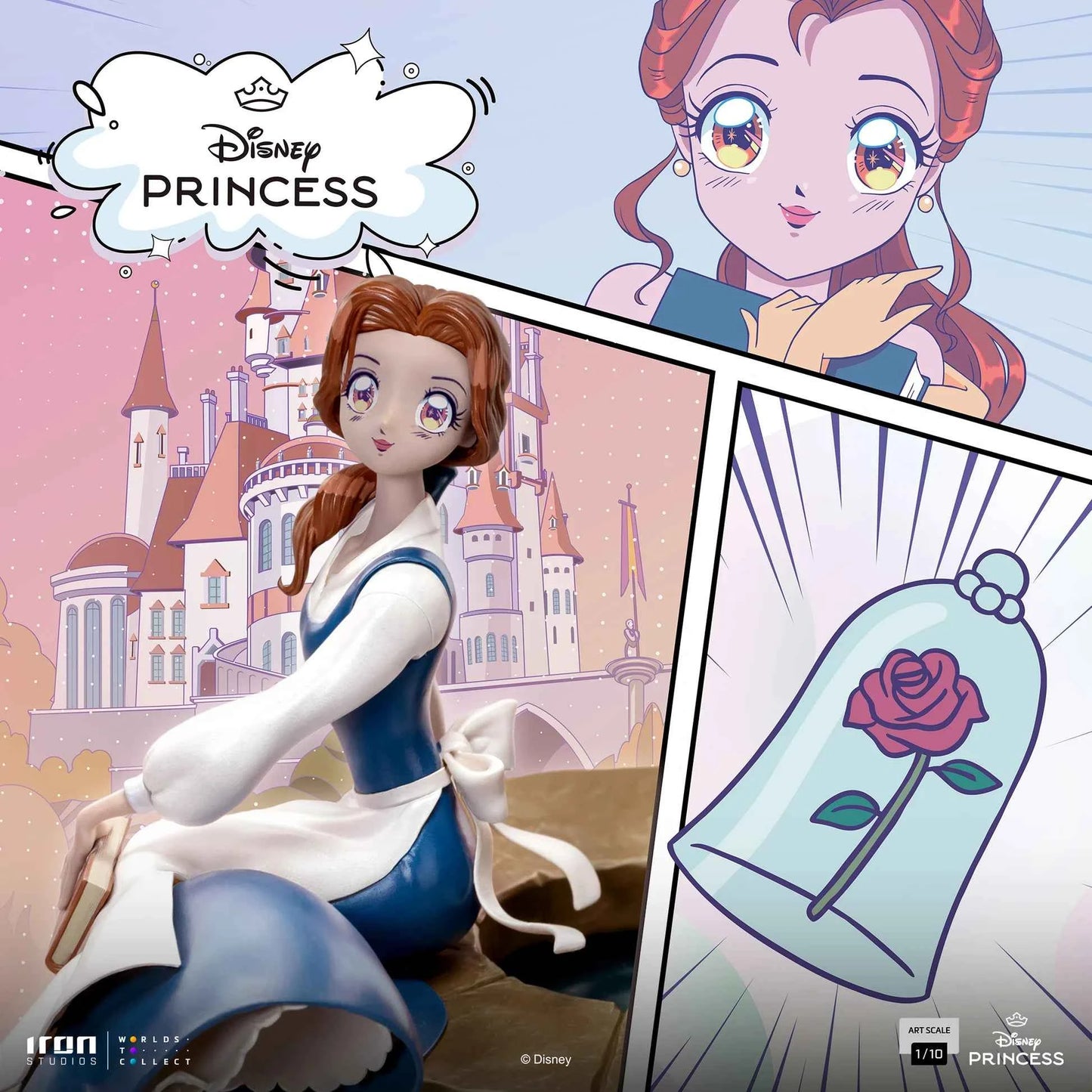 Disney Iron Studio Cinderella & Belle Disney's Princess DSNEY127125-10 DSNEY127225-10 Licensed Resin Statue
