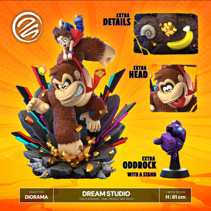 Donkey Kong Dream Studio Donkey Kong & Pauline Bananza Resin Statue
