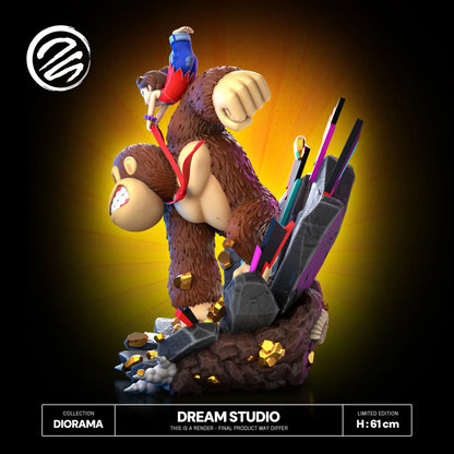 Donkey Kong Dream Studio Donkey Kong & Pauline Bananza Resin Statue