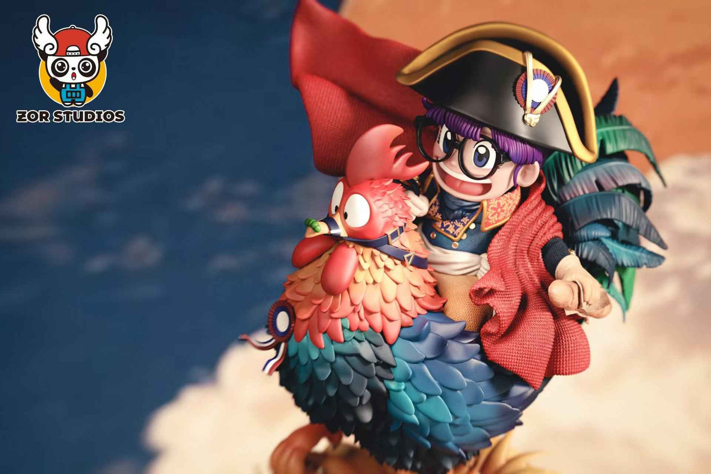 Dr Slump ZOR Studio French Rooster Arale Cosplay Napoleon Resin Statue