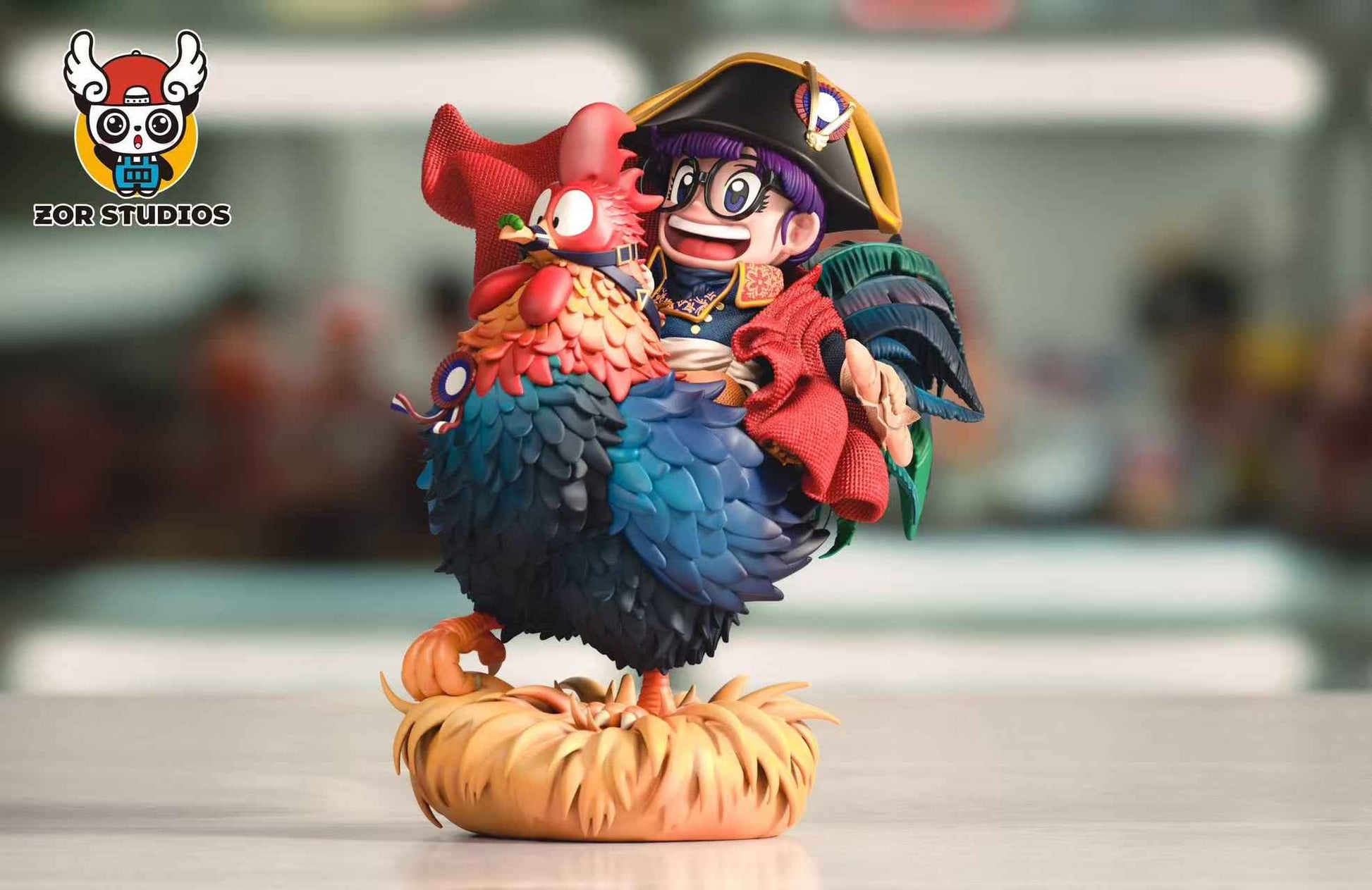 Dr Slump ZOR Studio French Rooster Arale Cosplay Napoleon Resin Statue